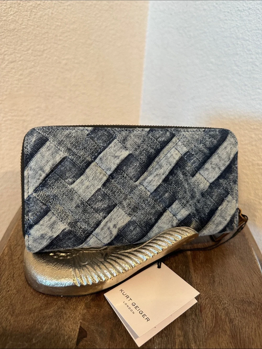 Kurt Geiger London Kensington Denim Wallet New!!!!